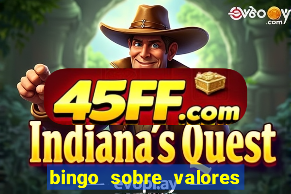 bingo sobre valores para imprimir